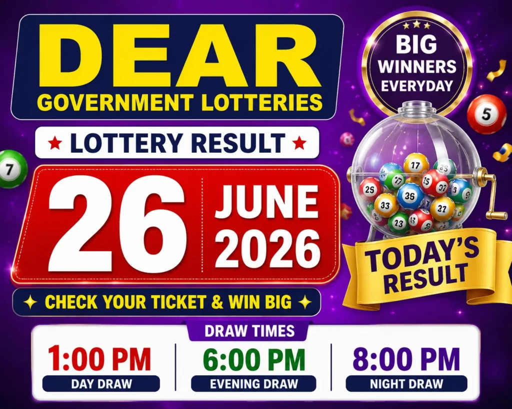 26 tarikh dear lottery result